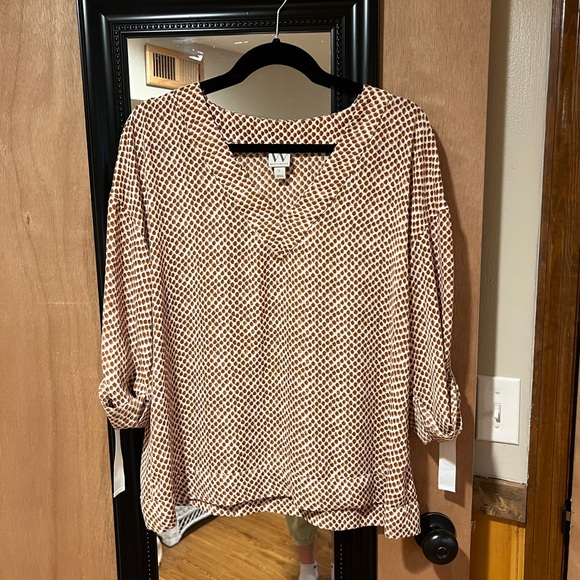 Blouse/tuniques Worthington Woman Taille 1X (camel) Avec Ceinture Marron - NWT